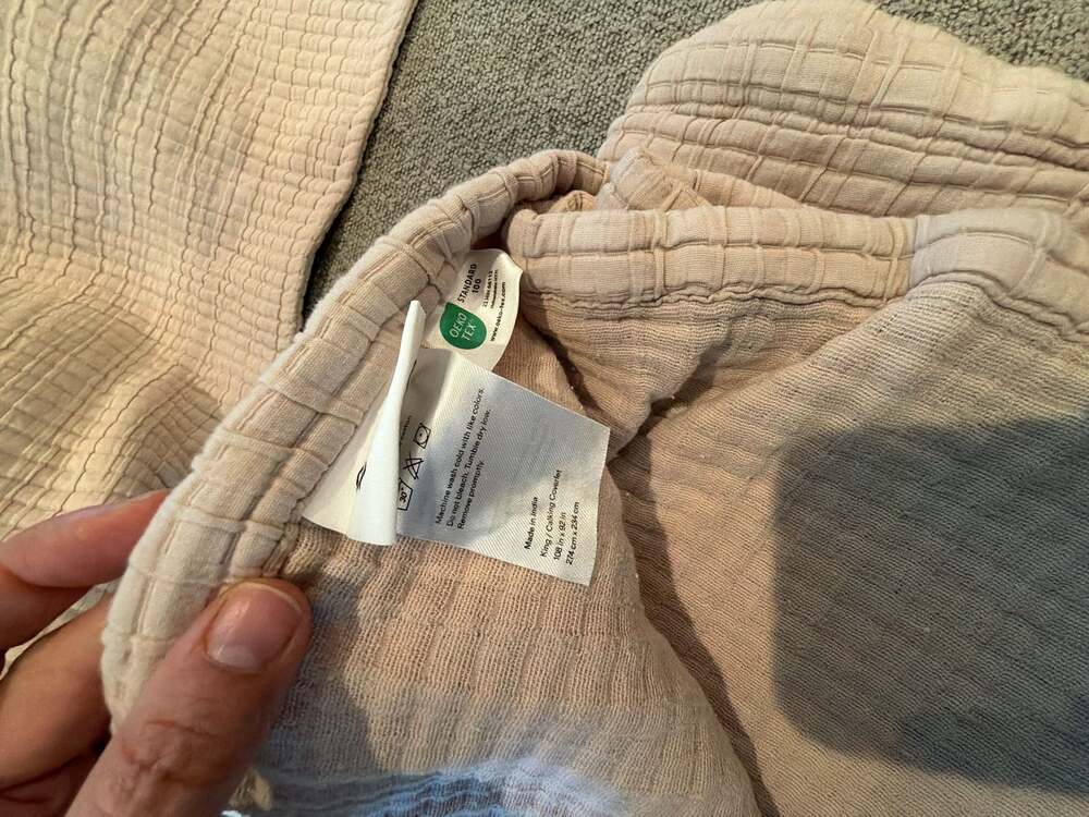 Quince Organic Ribbed Cotton Coverlet and Sham Set 3 pc King / Cal. king new no - Picture 6 of 10
